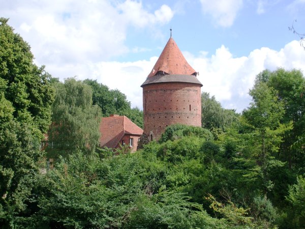 Burgturm Plau Stadtblick